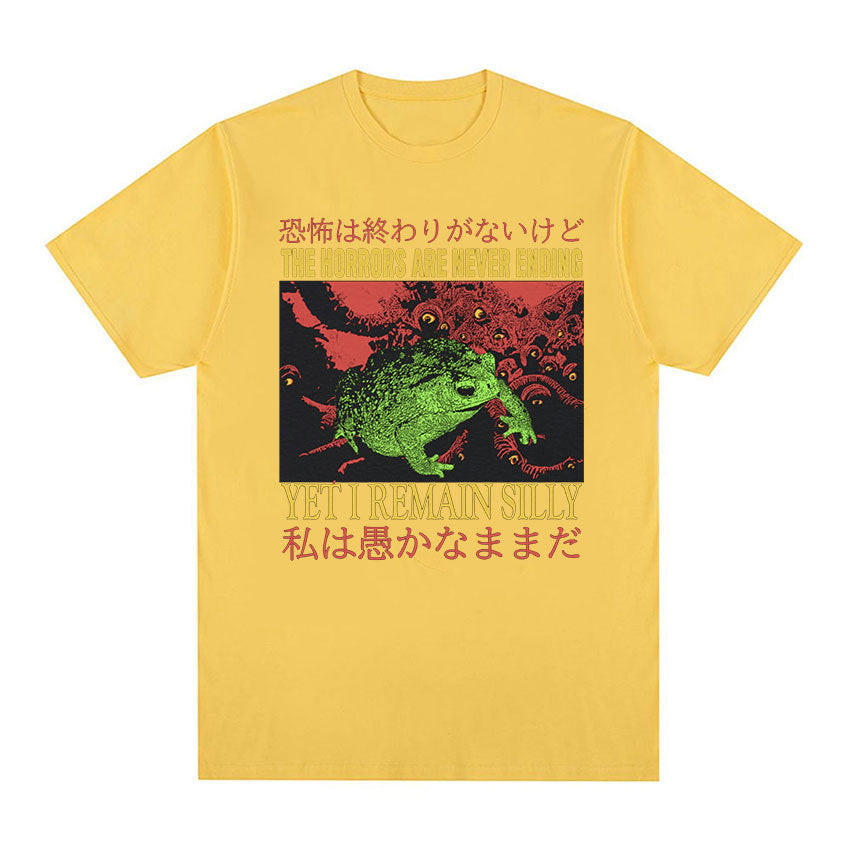 Men's Cotton Casual T-Shirt - Loose Fit Printed Short Sleeved Style - Neon North Clothing