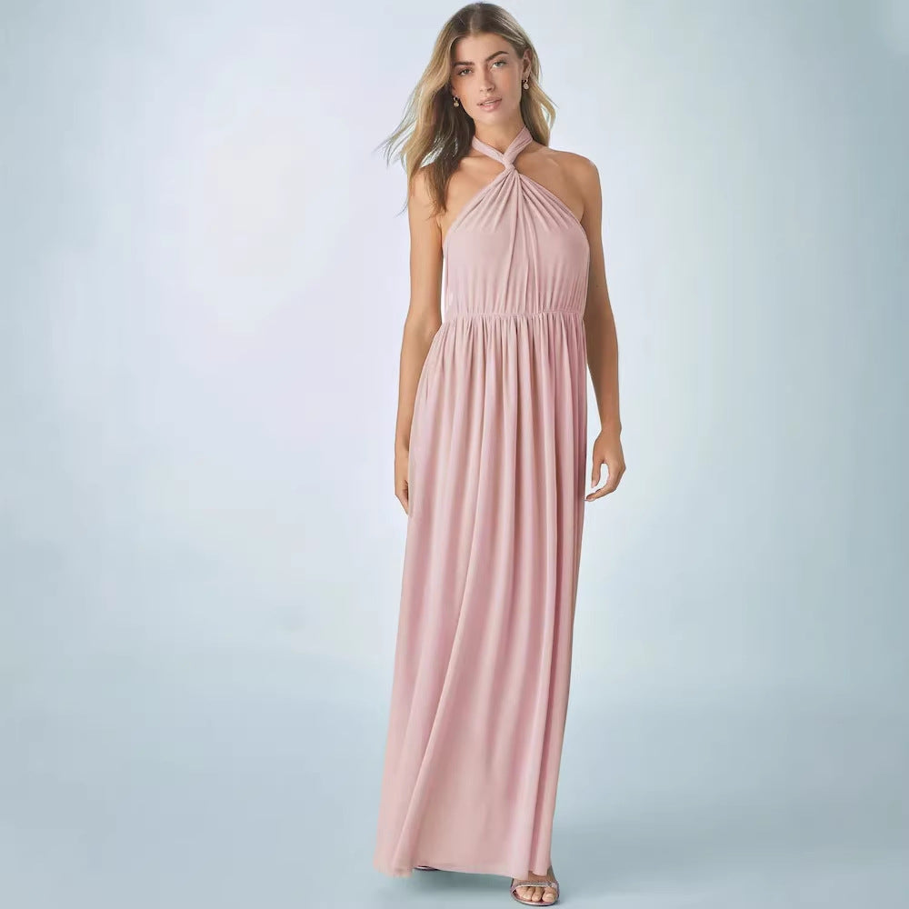 Pleated Three-Way Dress in Solid Colors with Adjustable Straps - Neon North Clothing