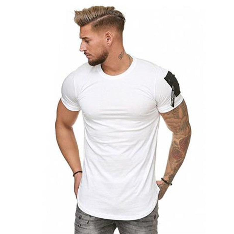 Sports Slim T-Shirt - Solid Color Round Neck Short Sleeve Tee - Neon North Clothing