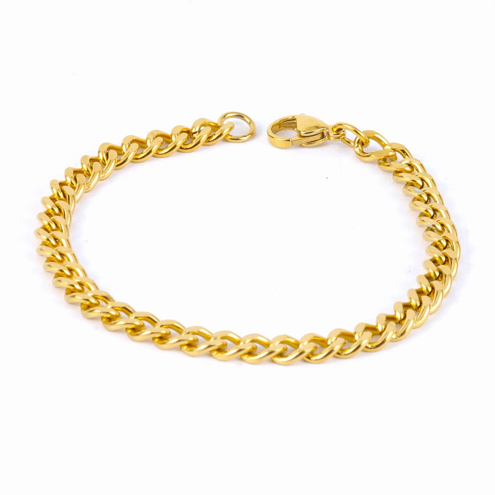 Cuban Electroplated Titanium Steel Thick Chain  Bracelet - Neon North Clothing