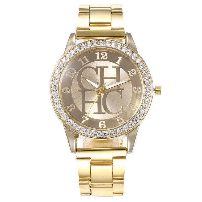 MK Alloy Diamond-Embedded Men's Wristwatch - Neon North Clothing