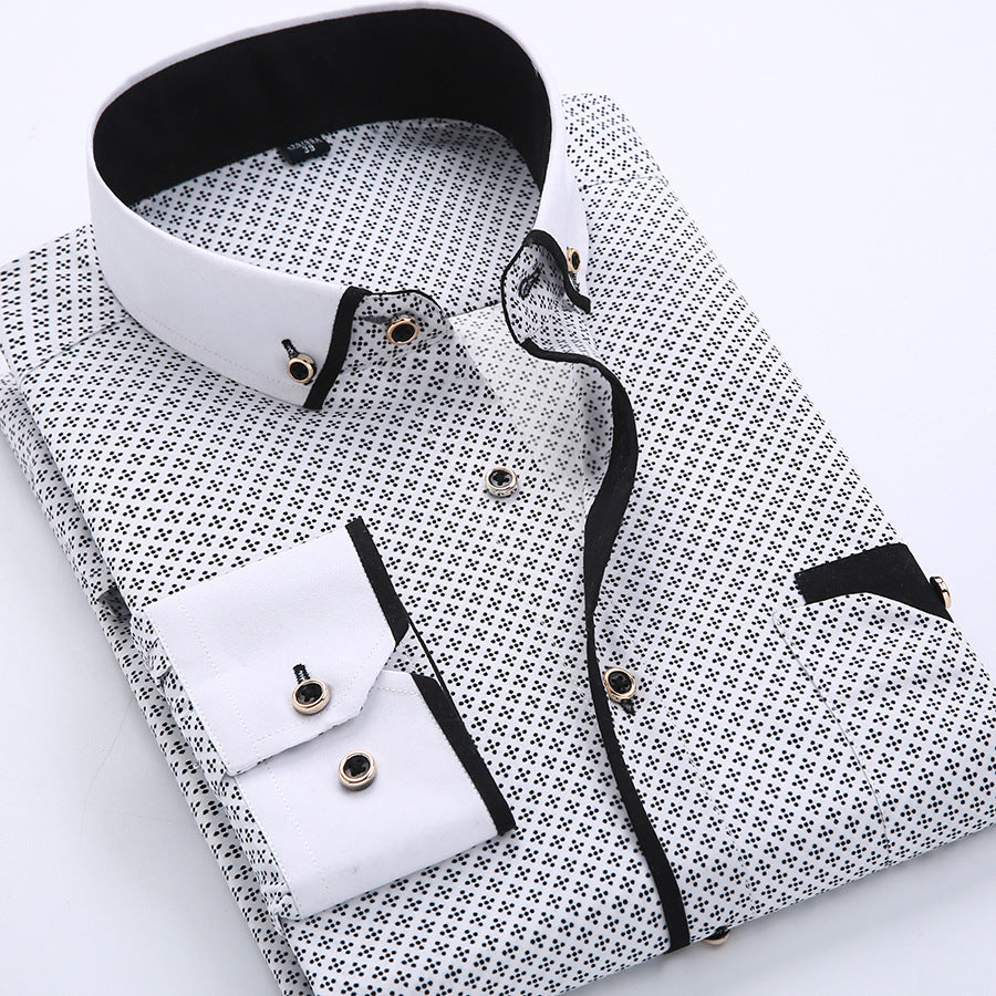 Business Patterned Dress Shirt - Solid Color Slim Fit Design - Neon North Clothing