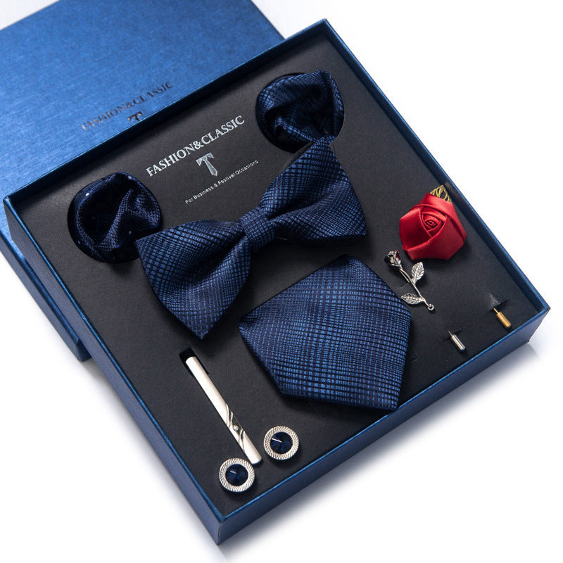 Tie 8-Piece Bow Tie and Necktie Set for Men