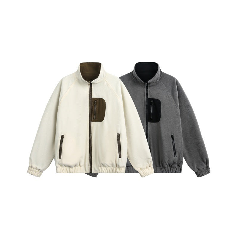 Versatile Breathable Fleece Collar Jacket - Neon North Clothing