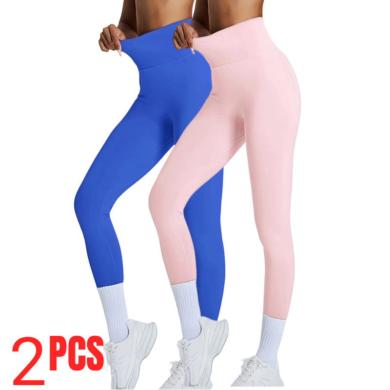2 Pack Women's High Waisted Seamless Leggings
