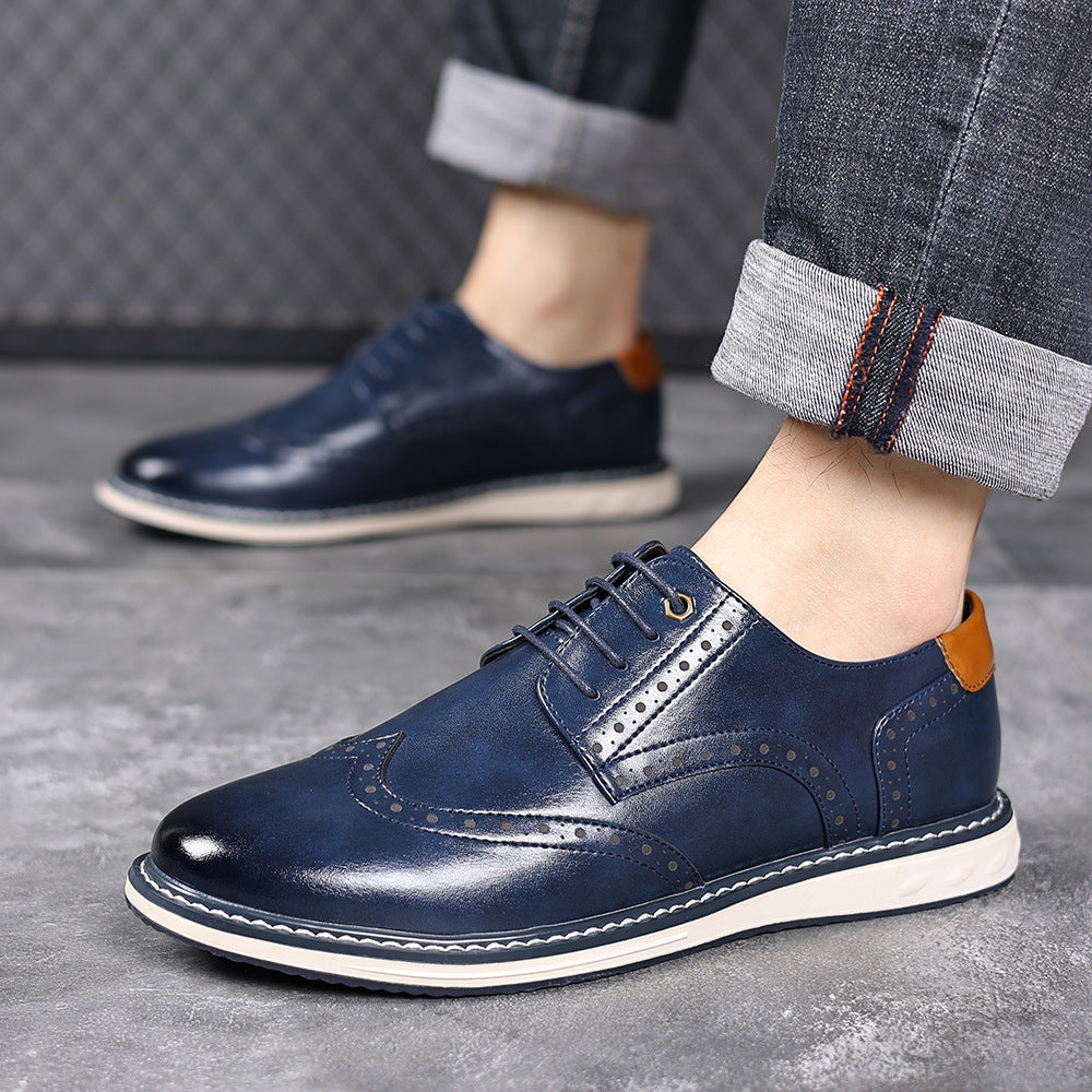 British Mens Leather Business Casual Shoes for Stylish Professionals