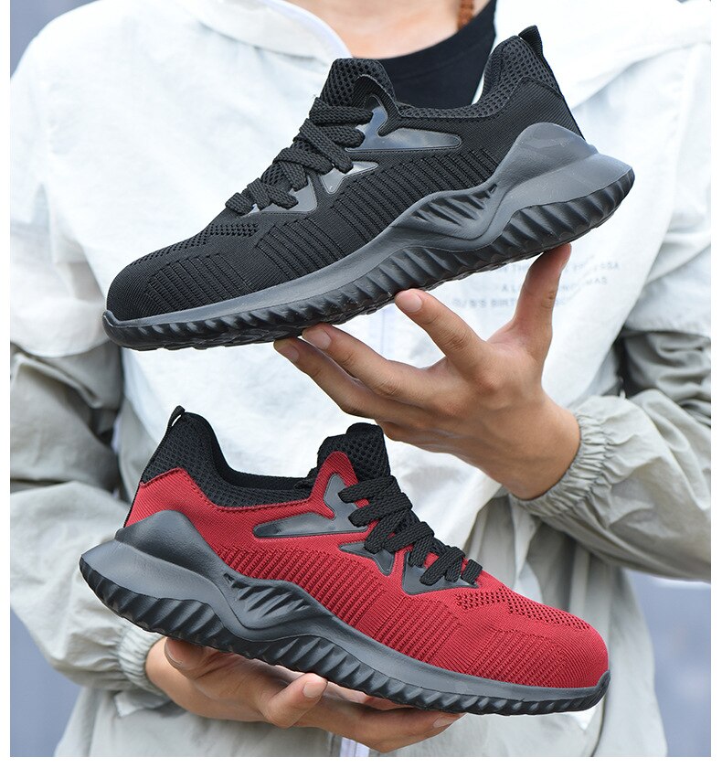 Wear-Resistant Work Shoes with Light Breathable Anti-Slip Rubber Outsole