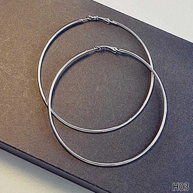 Retro Big Round Circle Earrings - Neon North Clothing