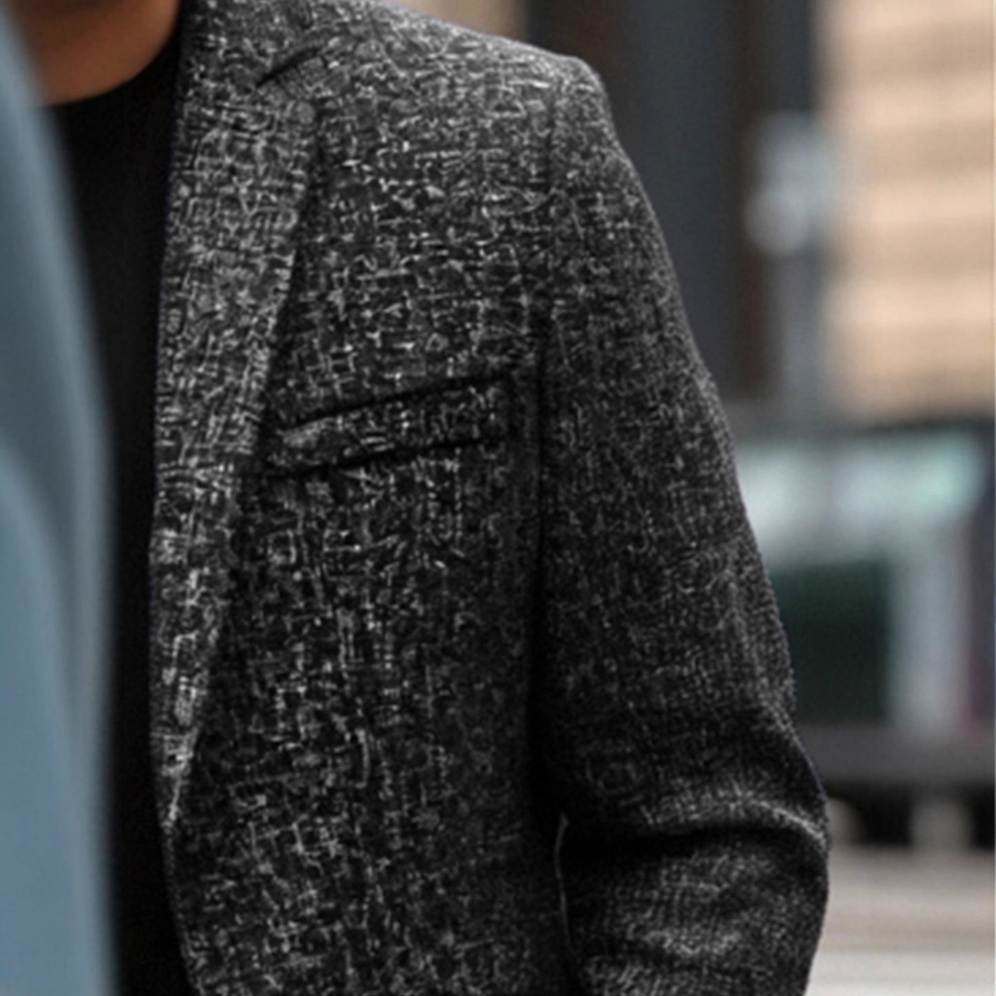 Leisure Sports Jacket for Men - Single-Breasted Coat