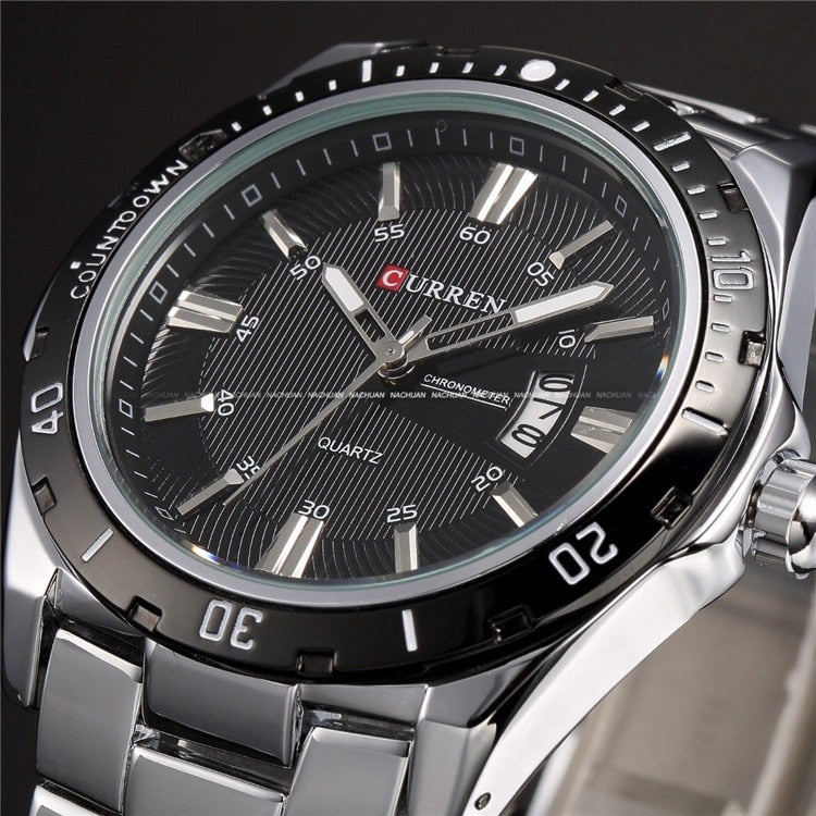 Luxury Waterproof Quartz Watch - Full Steel Analog Waterproof Timepiece - Neon North Clothing