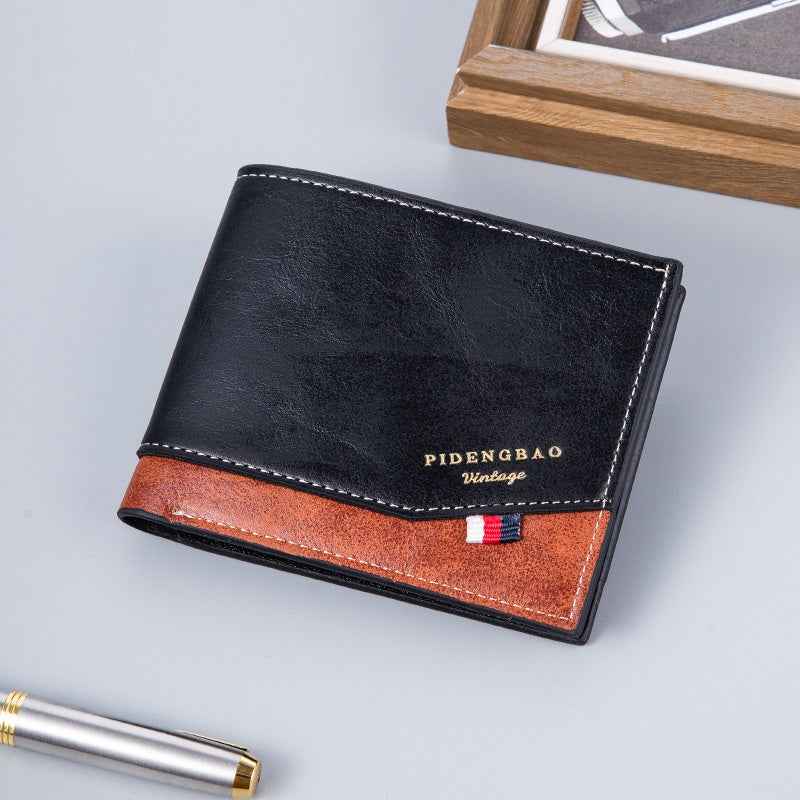 Two-fold Retro Fashion Wallet for Stylish Minimalists