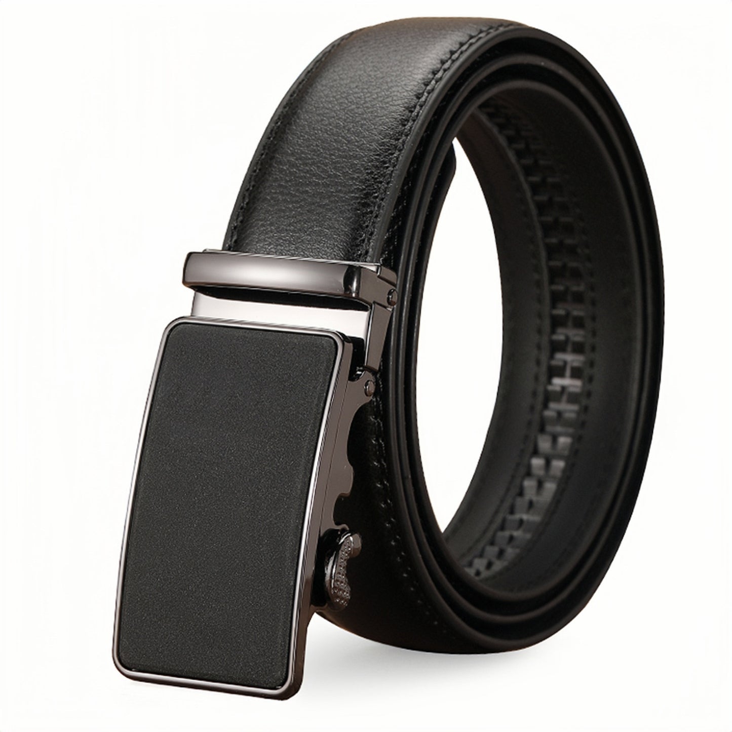 Mens Leather Belt Automatic Buckle - Genuine Leather for Comfort and Style - Neon North Clothing