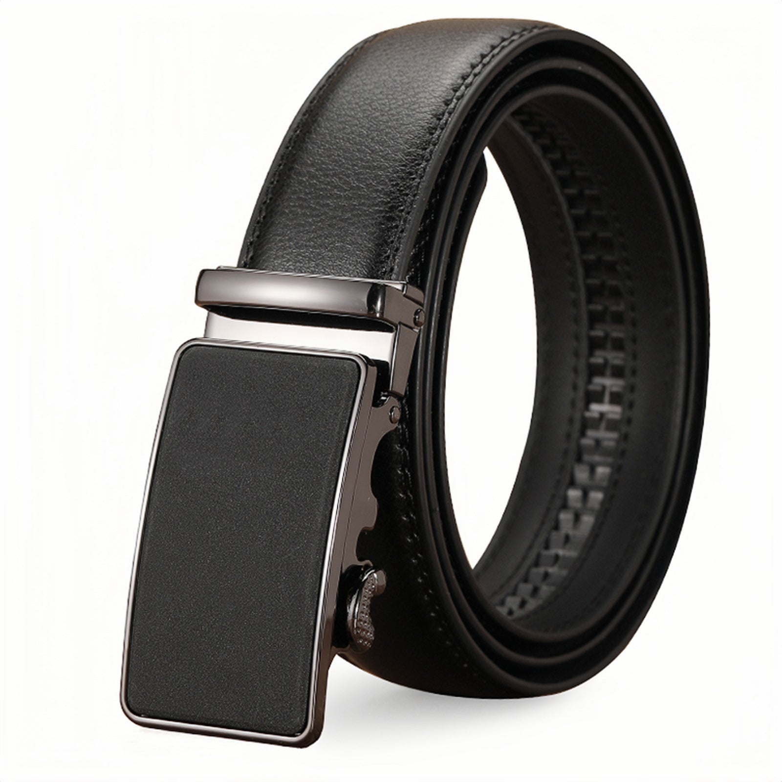 Mens Leather Belt Automatic Buckle - Genuine Leather for Comfort and Style - Neon North Clothing