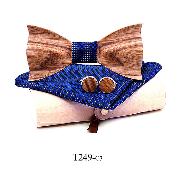 Zebra Wood Bow Tie - Unique and Stylish Wooden Accessory - Neon North Clothing