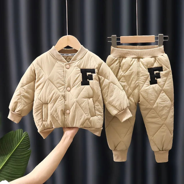 Boys Coat and Pants Set - Stylish 2Pcs Suits for 1 to 5 Years - Neon North Clothing