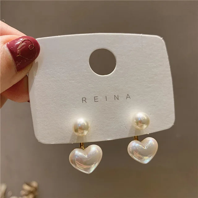 Classic Elegant Imitation Pearl Drop Earrings - Neon North Clothing
