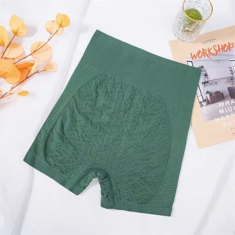 Grid Design High Waist Fitness Shorts