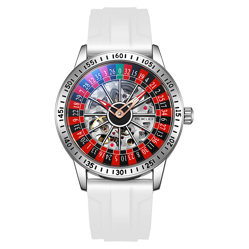 MUKUO Wooden Wide Gamble Plate Men's Fully Automatic Mechanical Watch - Neon North Clothing
