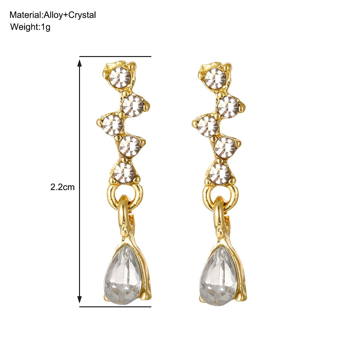 Diamond Water Drop Zircon Earrings - Neon North Clothing