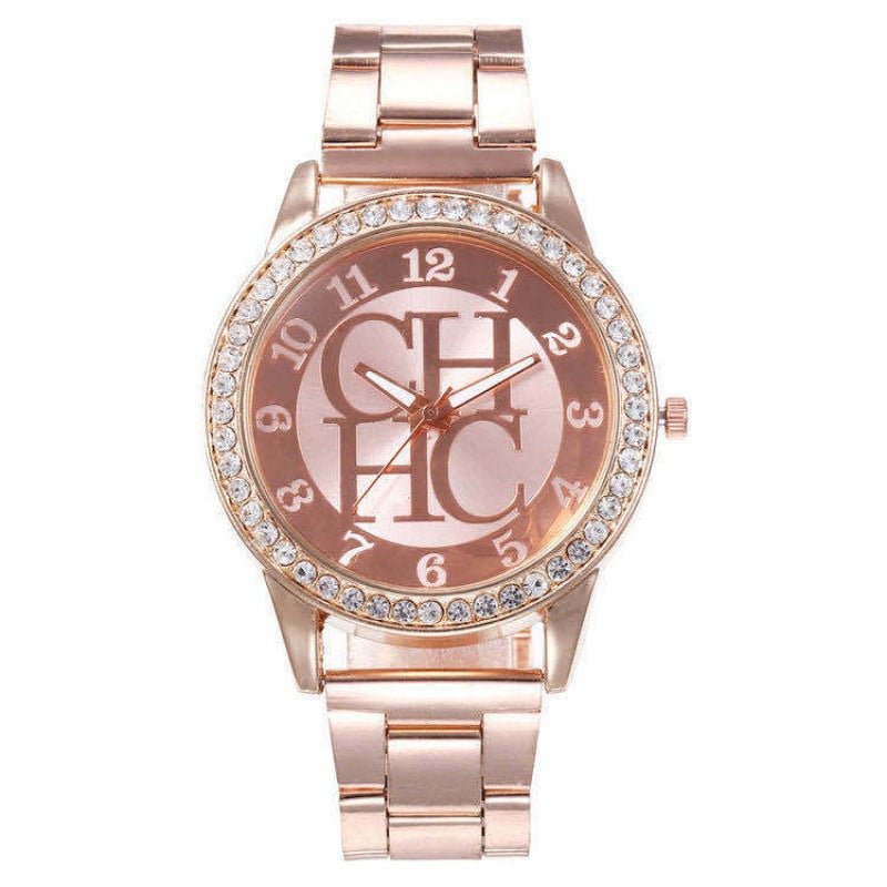 MK Alloy Diamond-Embedded Men's Wristwatch - Neon North Clothing