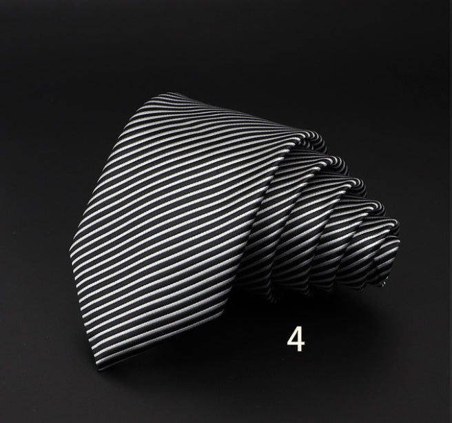 Men's Striped Tie - British Gentleman Polyester Fiber Collection - Neon North Clothing