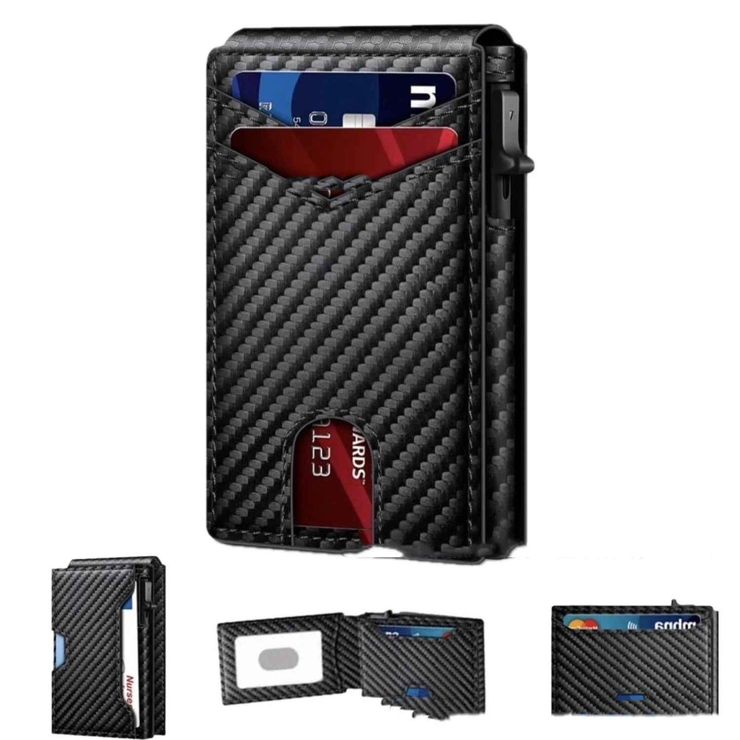 Men's Tactical Carbon Fiber Wallet - Durable and Stylish EDC Essential