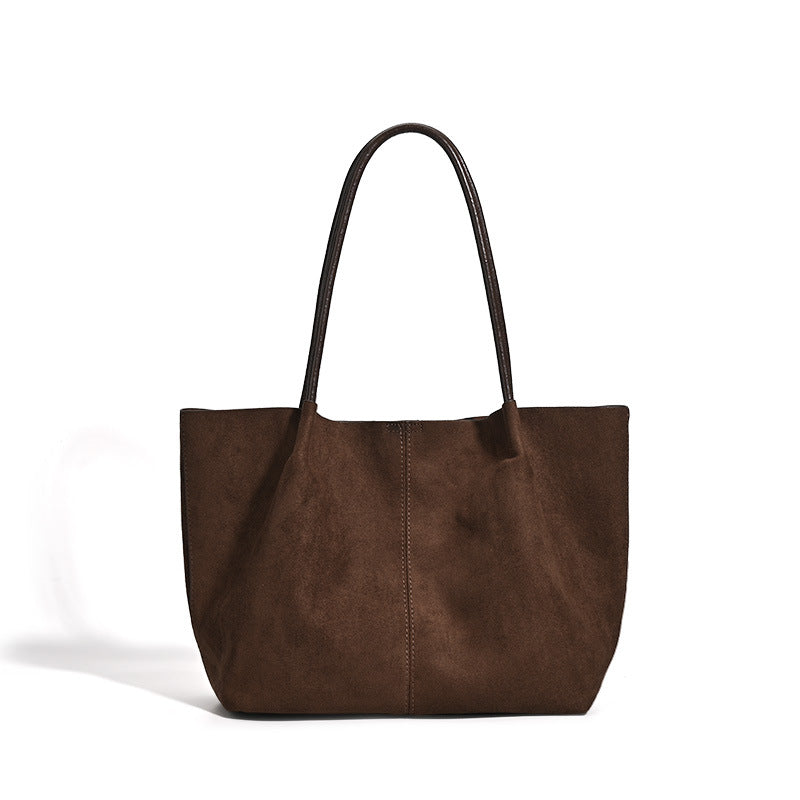 Suede Large-Capacity Handbag Set - Retro Shoulder and Handbag Combo