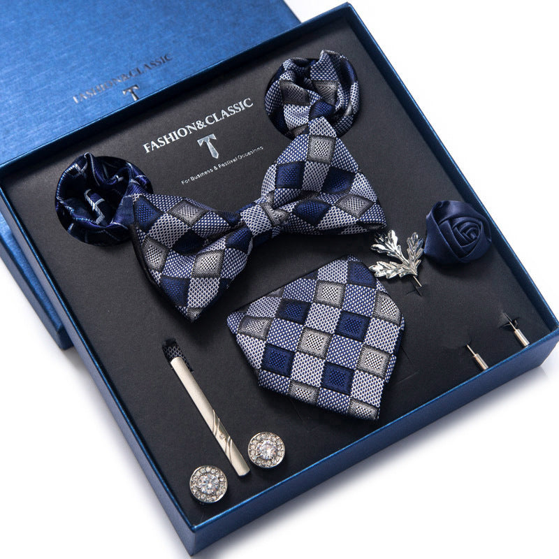 Tie 8-Piece Bow Tie and Necktie Set for Men