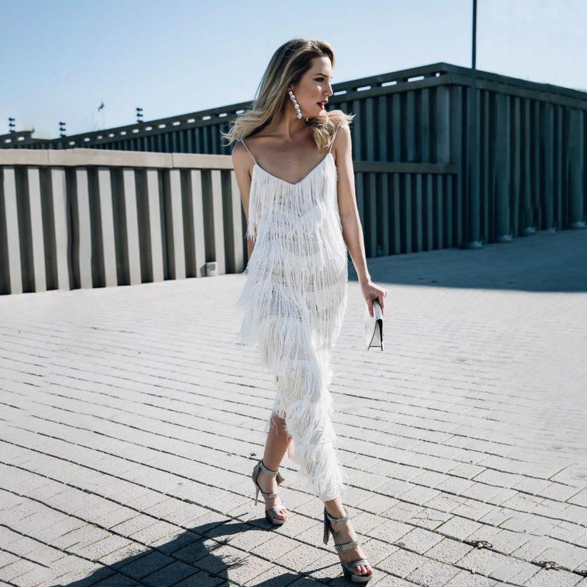 New Multi-Layer Tassel Dress for Women - Neon North Clothing