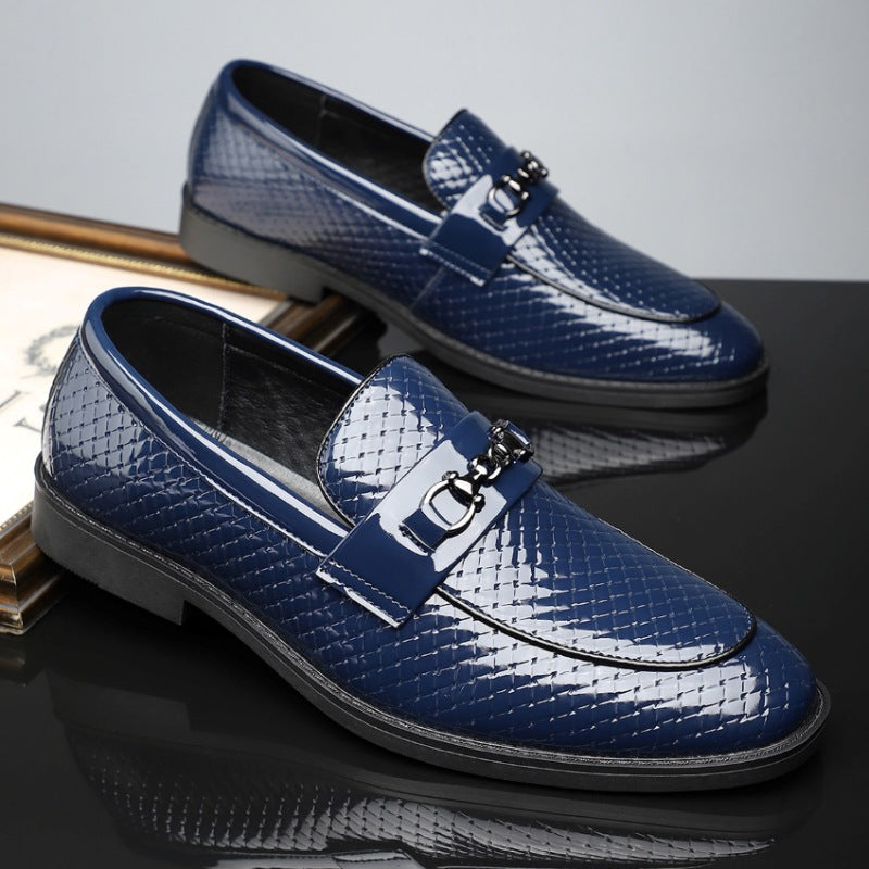 Chaussures de ville minimalistes britanniques pour hommes en cuir