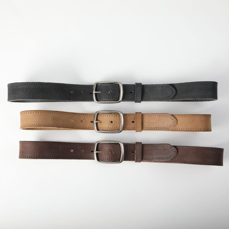Distressed Cowhide Men's Leather Belt - Retro Style - Neon North Clothing