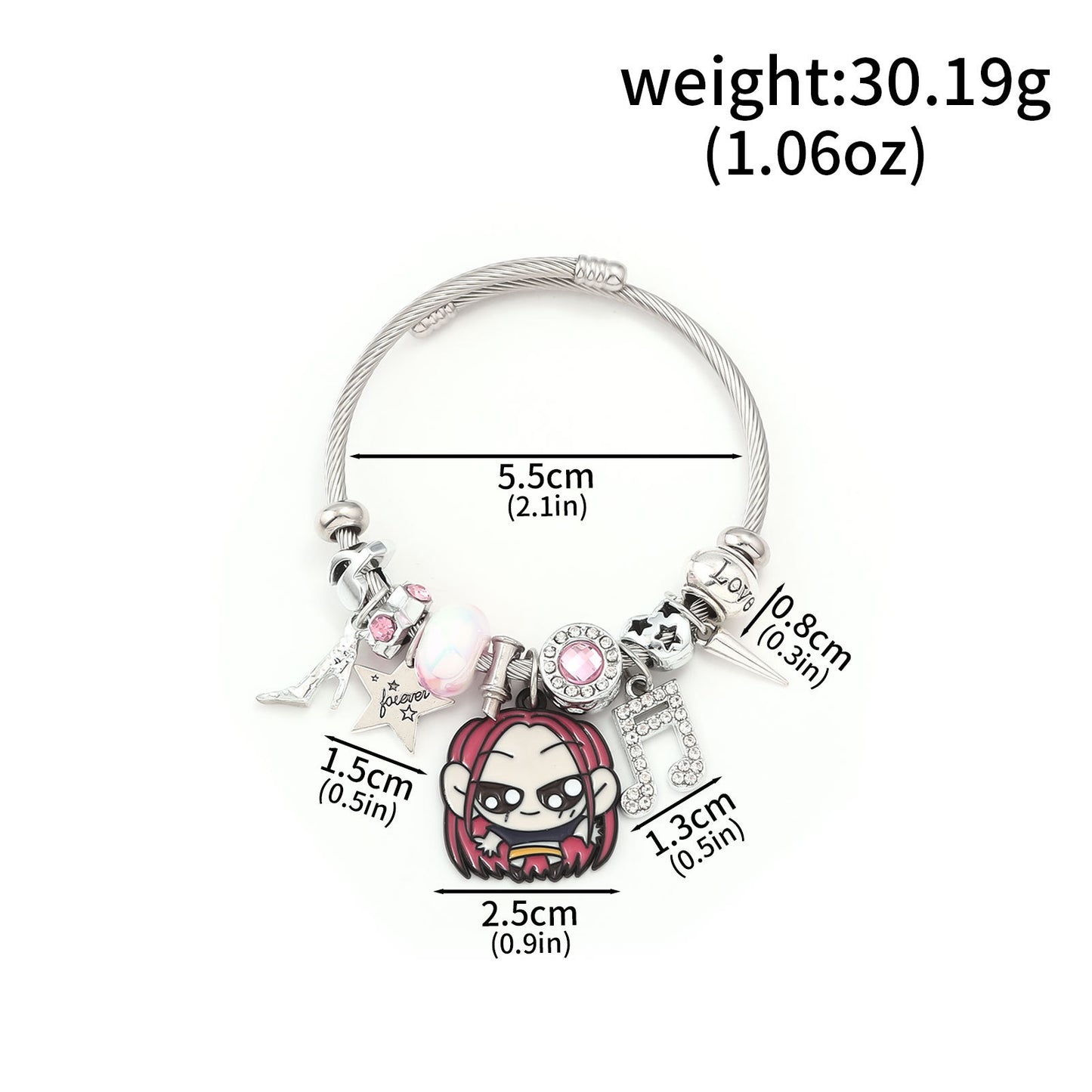 Cartoon Anime K-POP Demon Slayer Girl Pendant DIY Bracelet - Neon North Clothing