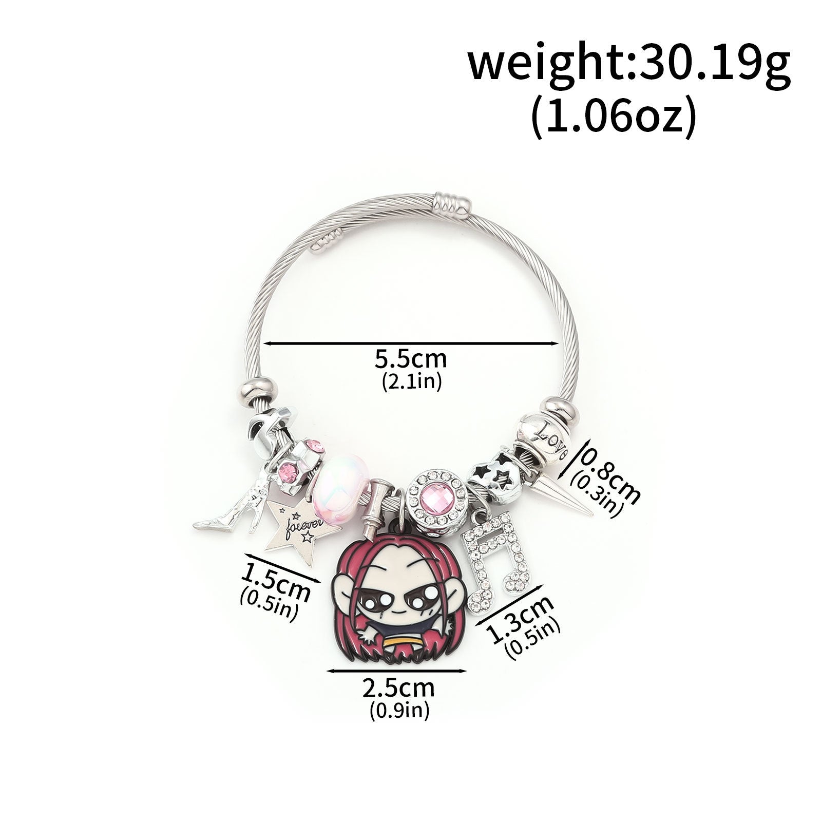 Cartoon Anime K-POP Demon Slayer Girl Pendant DIY Bracelet - Neon North Clothing