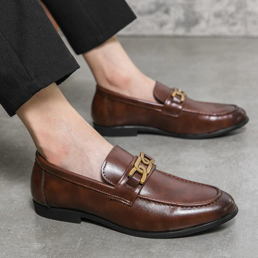 Men's British Formal Leather Shoes for Business and Casual Wear