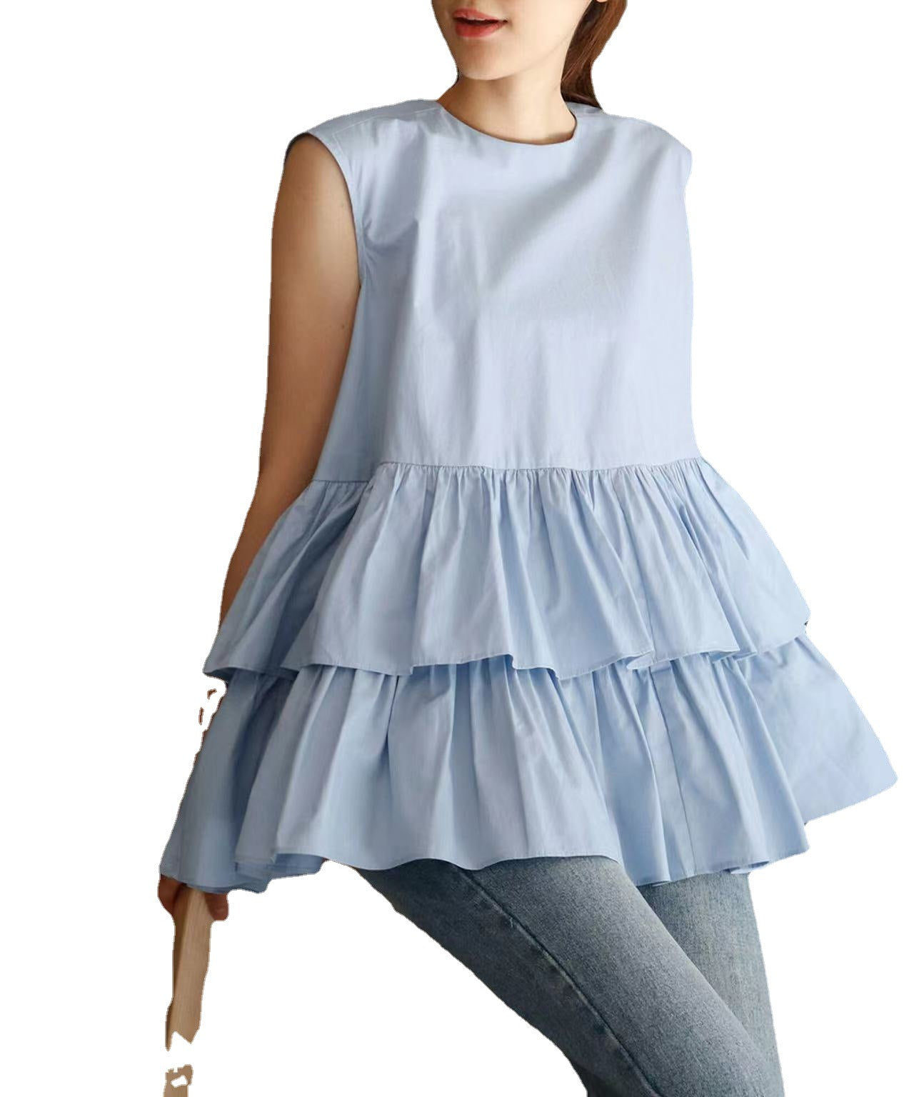 Ruffles Sleeveless Blouse for a Chic Layered Look - Neon North Clothing