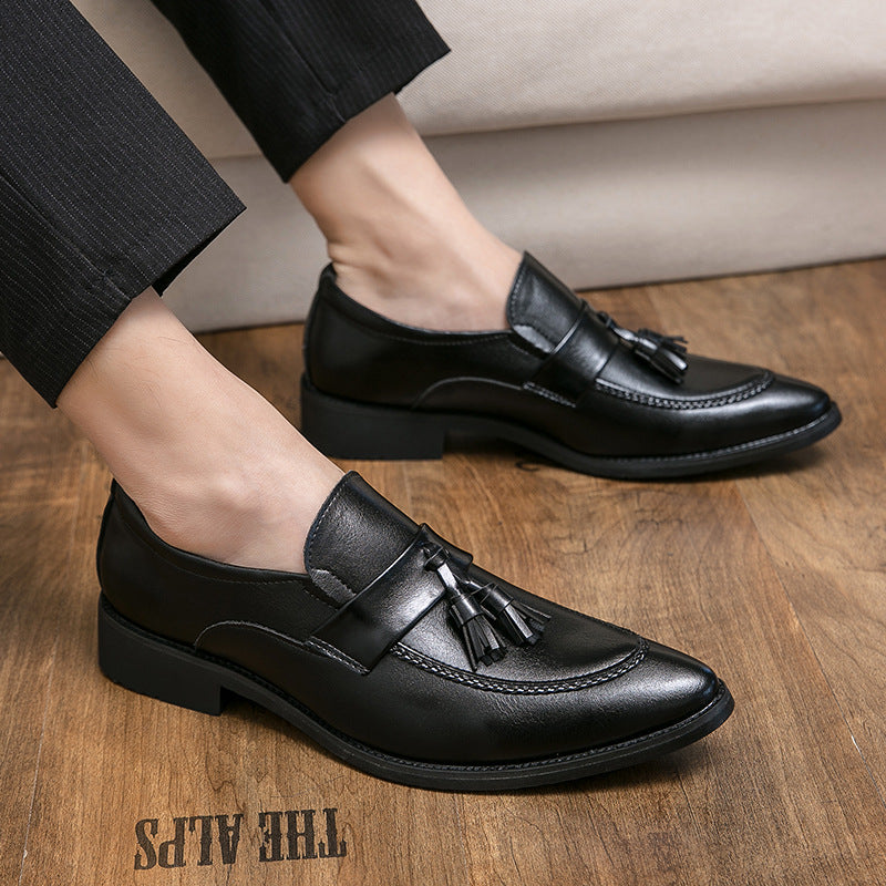 Mens Tassel Leather Shoes - British-Style Casual Fashionable Business Footwear