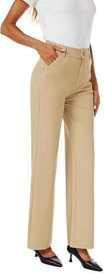 Women's High-Waisted Wide-Leg Pants for Commuting