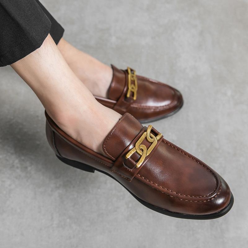 Men's British Formal Leather Shoes for Business and Casual Wear