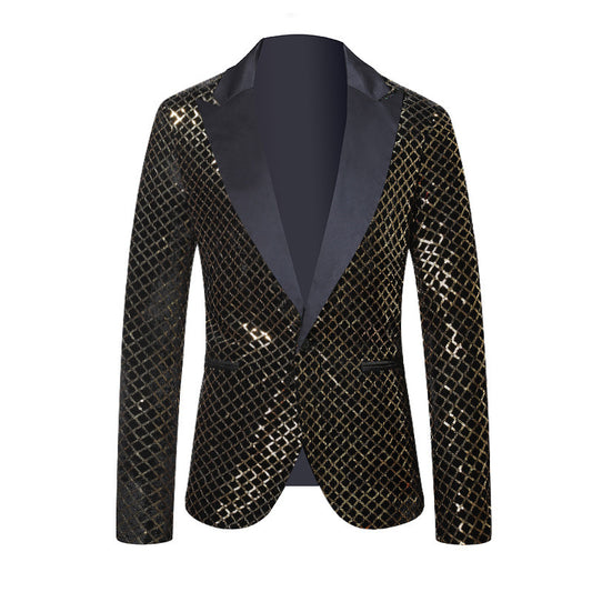 Men's Sequin Bead Suit Jacket
