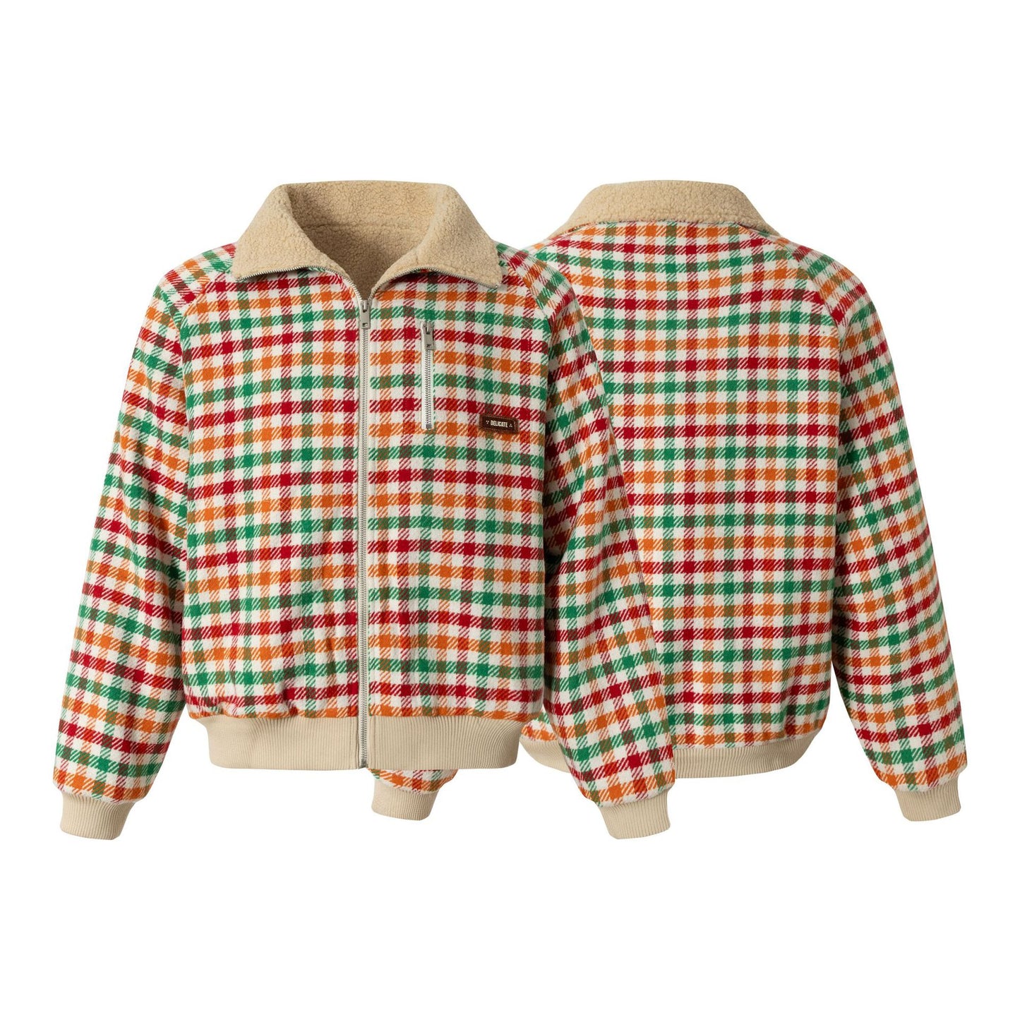 Plaid Lamb Wool Cotton Warm Jacket - Neon North Clothing