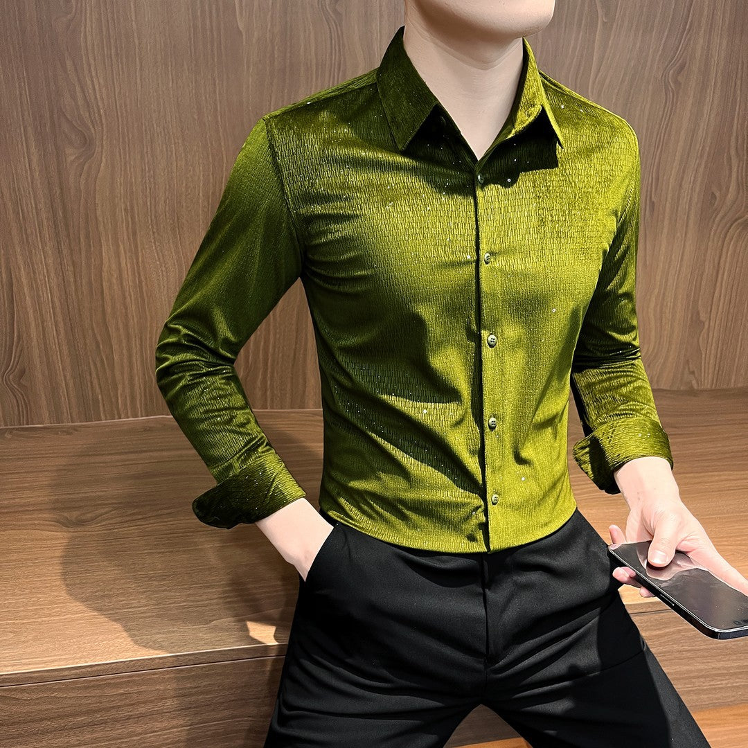 Men's Versatile Long Sleeve Shirt - Designer Cool and Trendy Loose Fit