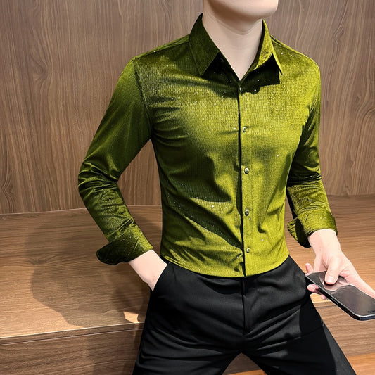 Men's Versatile Long Sleeve Shirt - Designer Cool and Trendy Loose Fit