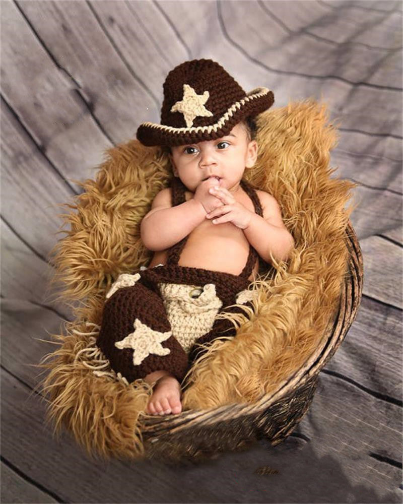 Combinaison photo bébé tricotée en laine 