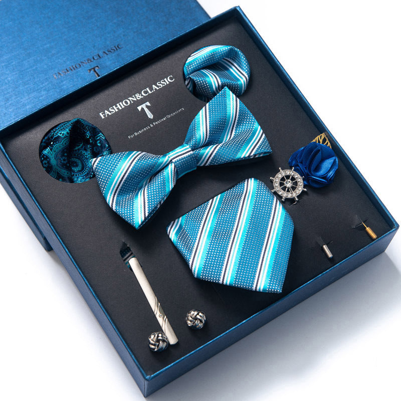 Tie 8-Piece Bow Tie and Necktie Set for Men