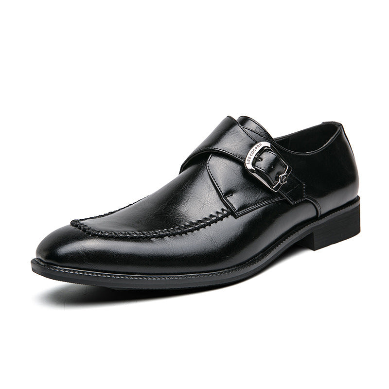 Fashion Square Buckle Leather Shoes for a Trendy Style