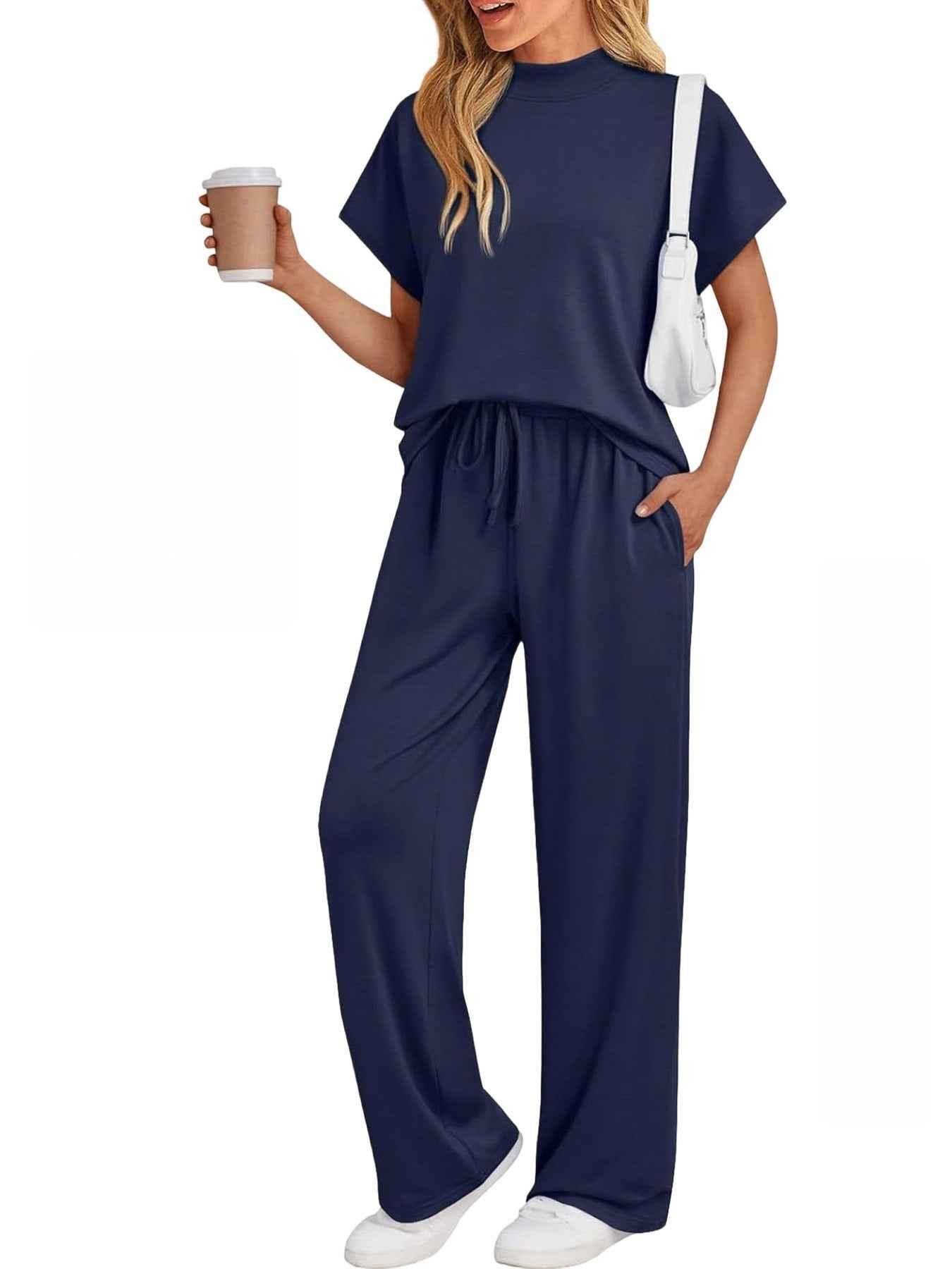Women's Casual Wear Solid-Color Set for Effortless Style - Perfect Women's Casual Wear Set