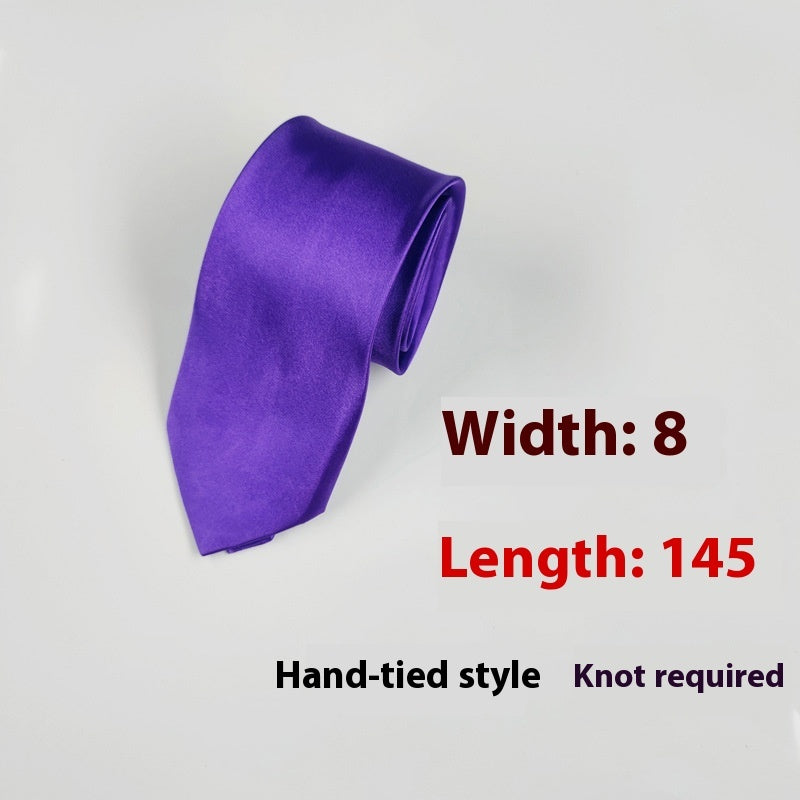 8cm Solid Color Tie in Monochrome Style - Neon North Clothing