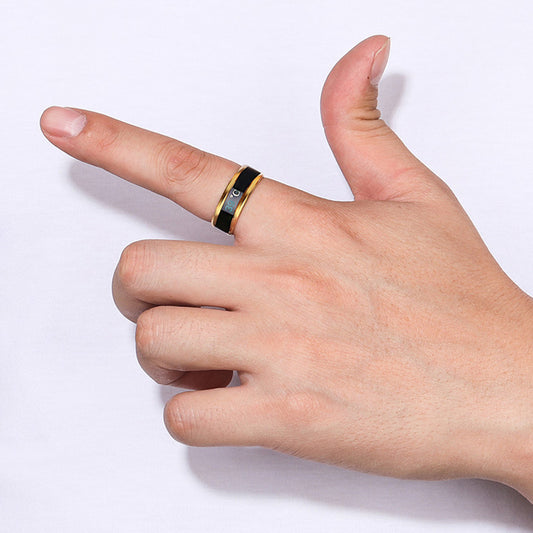 Titanium Steel Mood Emotion Feeling Intelligent Temperature Sensitive Ring - Neon North Clothing