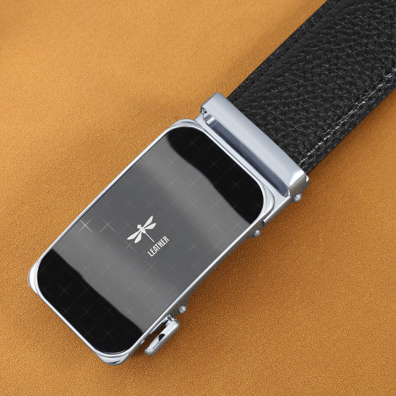 Mens Casual Business Belt Made Of Split Leather - Neon North Clothing