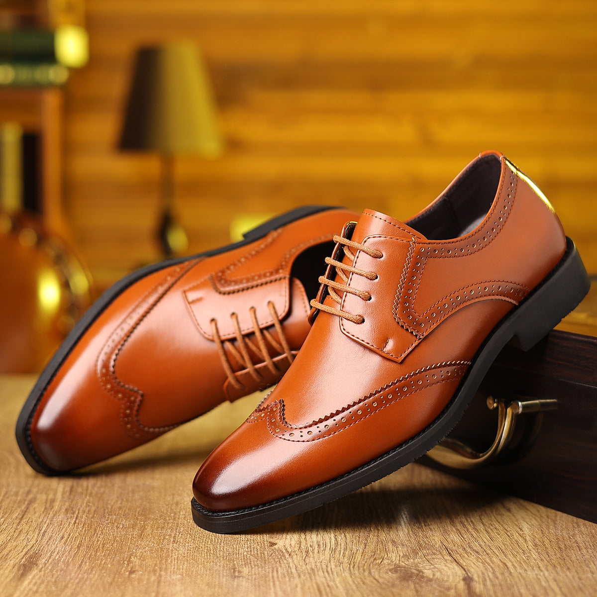 Men's Leather Casual Formal Shoes - Soft-Soled Business Comfort